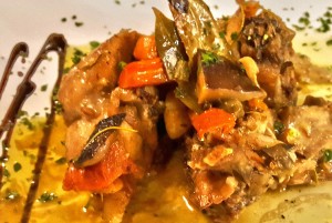 Cioniglio con verdure al forno